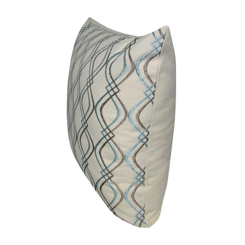 20" x 20" Blue Wavy Decorative Pillow P0051-2020P