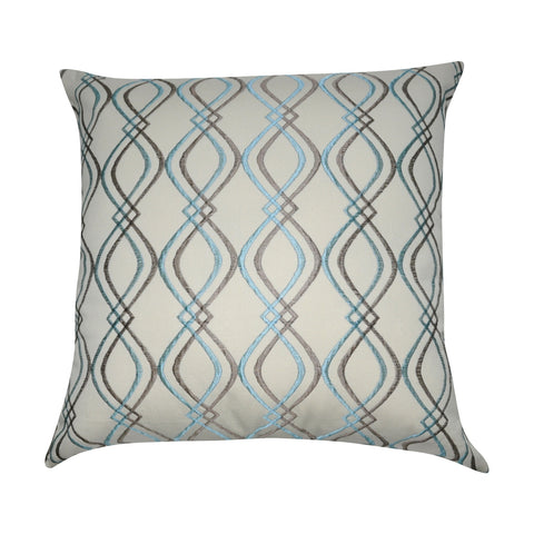 20" x 20" Blue Wavy Decorative Pillow P0051-2020P