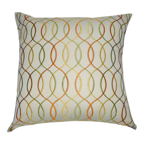 20" x 20" Orange Wavy Decorative Pillow P0054-2020P