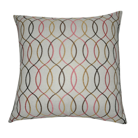 20" x 20" Pink Wavy Decorative Pillow P0055-2020P