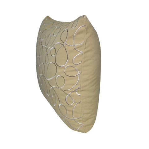 20" x 20" Gold Swirl Decorative Pillow P0056-2020P