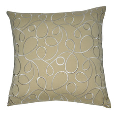 20" x 20" Gold Swirl Decorative Pillow P0056-2020P