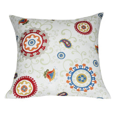 21" x 21" Red Floral Decorative Pillow P0068A-2121P