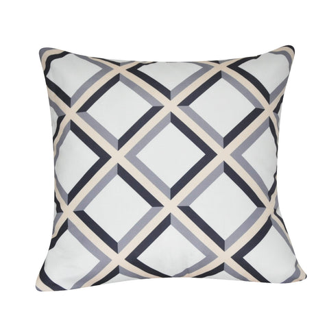 21" x 21" Charcoal Diamond Decorative Pillow P0071-2121P
