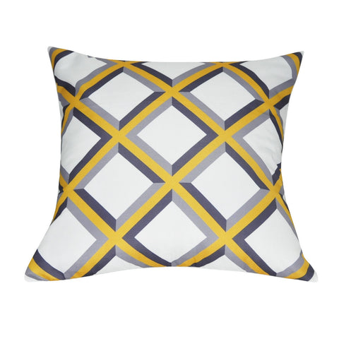 21" x 21" Yellow Diamond Decorative Pillow P0072-2121P