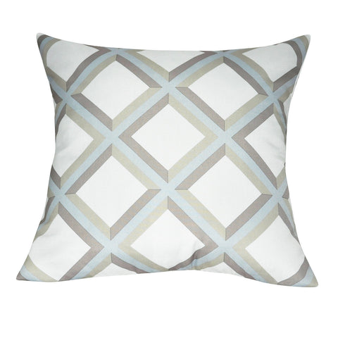21" x 21" Light Blue Diamond Decorative Pillow P0073A-2121P