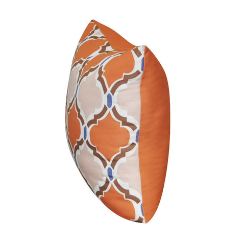 21" x 21" Orange Damask Decorative Pillow P0081-2121P