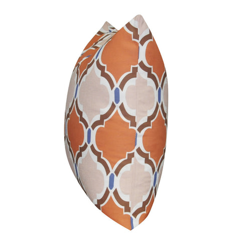 21" x 21" Orange Damask Decorative Pillow P0081A-2121P
