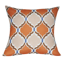 21" x 21" Orange Damask Decorative Pillow P0081A-2121P