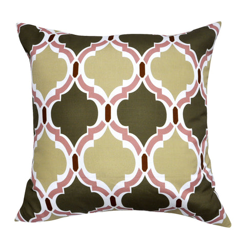 21" x 21" Green Damask Decorative Pillow P0082-2121P