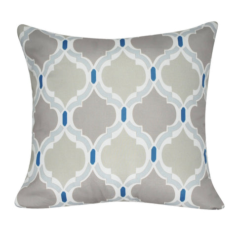 21" x 21" Light Blue Damask Decorative Pillow P0083-2121P