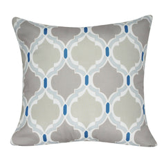 21" x 21" Light Blue Damask Decorative Pillow P0083-2121P