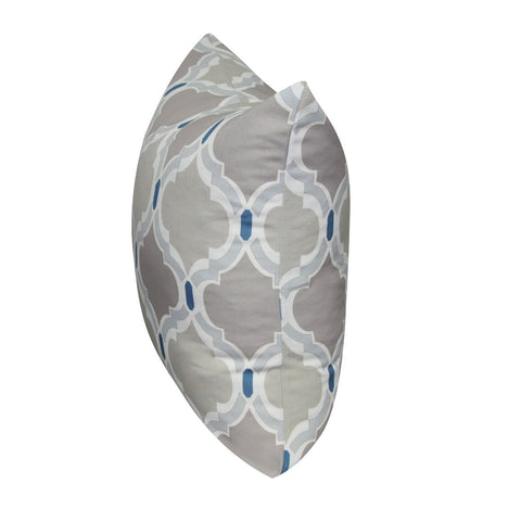 21" x 21" Light Blue Damask Decorative Pillow P0083A-2121P