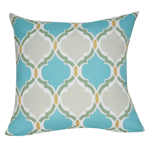 21" x 21" Seafoam Damask Decorative Pillow P0084-2121P
