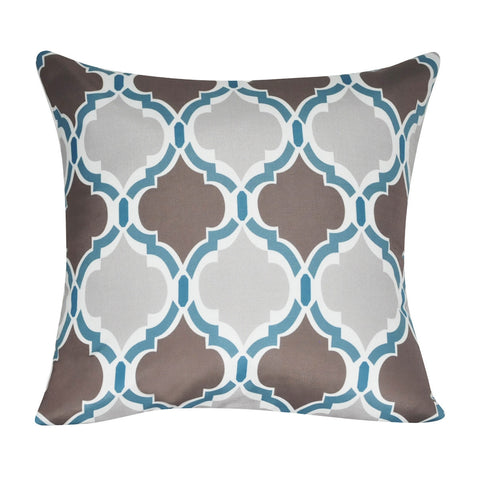 21" x 21" Brown Damask Decorative Pillow P0086A-2121P