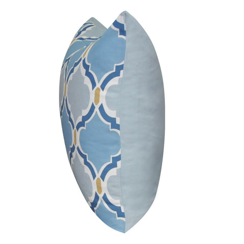 21" x 21" Blue Damask Decorative Pillow P0087-2121P
