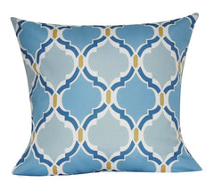 21" x 21" Blue Damask Decorative Pillow P0087A-2121P