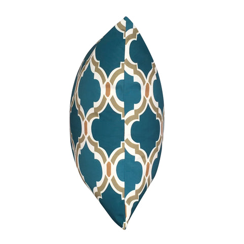 21" x 21" Teal Damask Decorative Pillow P0088A-2121P