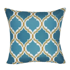 21" x 21" Teal Damask Decorative Pillow P0088A-2121P