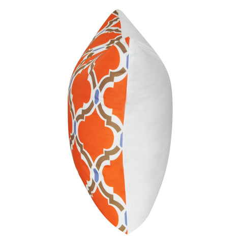 21" x 21" Orange Damask Decorative Pillow P0090-2121P