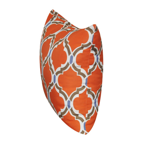 21" x 21" Orange Damask Decorative Pillow P0090A-2121P