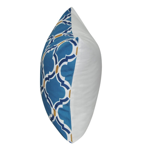 21" x 21" Dark Blue Damask Decorative Pillow P0091-2121P