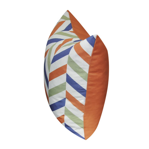 21" x 21" Orange Chevron Decorative Pillow P0092A-2121P