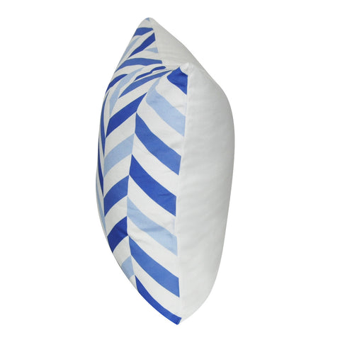 21" x 21" Blue Chevron Decorative Pillow P0093-2121P