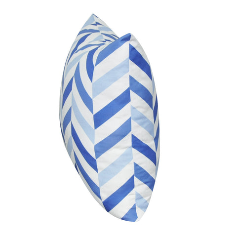 21" x 21" Blue Chevron Decorative Pillow P0093A-2121P