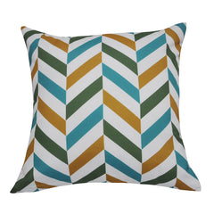 21" x 21" Dark Green Chevron Decorative Pillow P0096-2121P