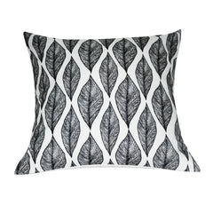 21" x 21" Black Leaf Decorative Pillow P0101-2121P