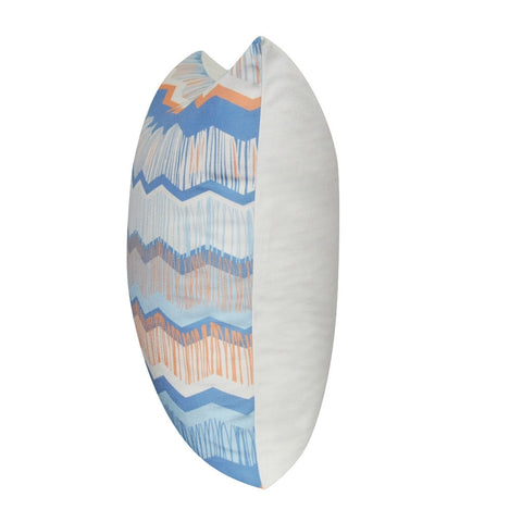 21" x 21" Blue Chevron Decorative Pillow P0106-2121P
