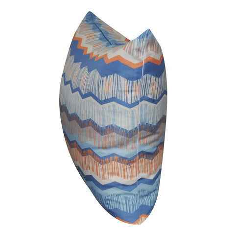 21" x 21" Blue Chevron Decorative Pillow P0106A-2121P