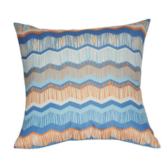 21" x 21" Blue Chevron Decorative Pillow P0106A-2121P
