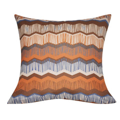 21" x 21" Orange Chevron Decorative Pillow P0109-2121P