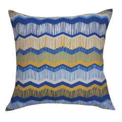 21" x 21" Blue Chevron Decorative Pillow P0110-2121P