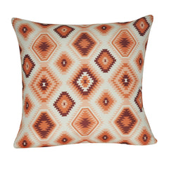 21" x 21" Orange Diamond Decorative Pillow P0117-2121P