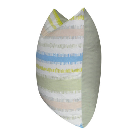 21" x 21" Lime Stripe Decorative Pillow P0119-2121P