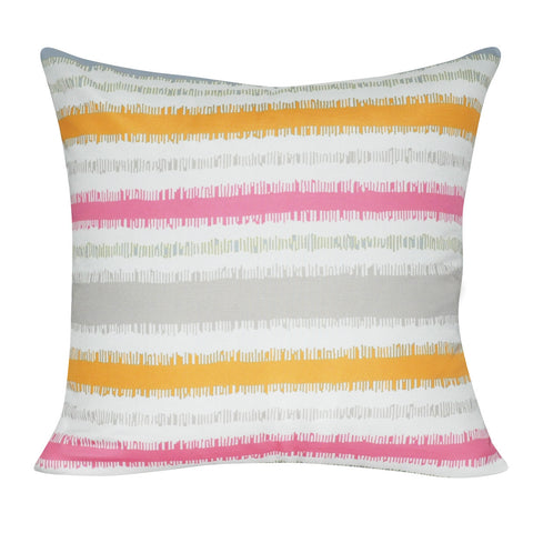 21" x 21" Orange Stripe Decorative Pillow P0120-2121P