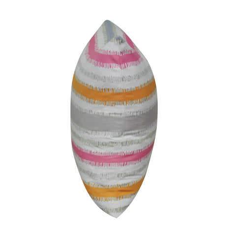 21" x 21" Orange Stripe Decorative Pillow P0120A-2121P