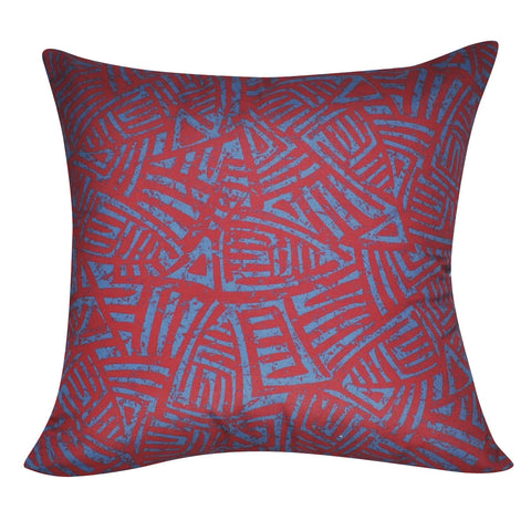 21" x 21" Red Aztec Decorative Pillow P0125-2121P