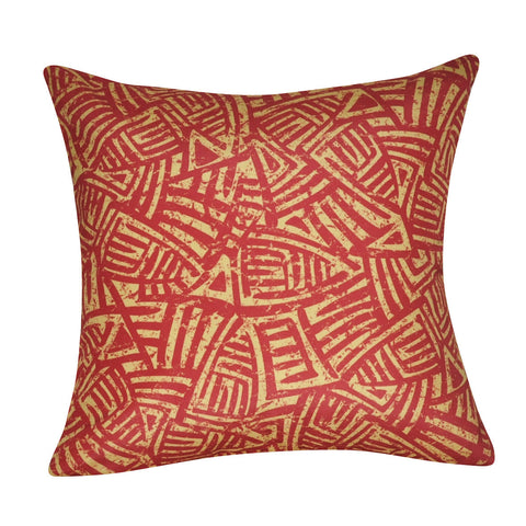 21" x 21" Red Aztec Decorative Pillow P0126-2121P