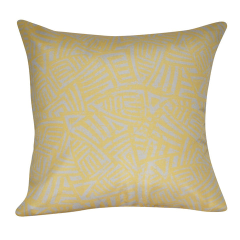 21" x 21" Yellow Aztec Decorative Pillow P0127-2121P