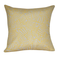 21" x 21" Yellow Aztec Decorative Pillow P0127-2121P