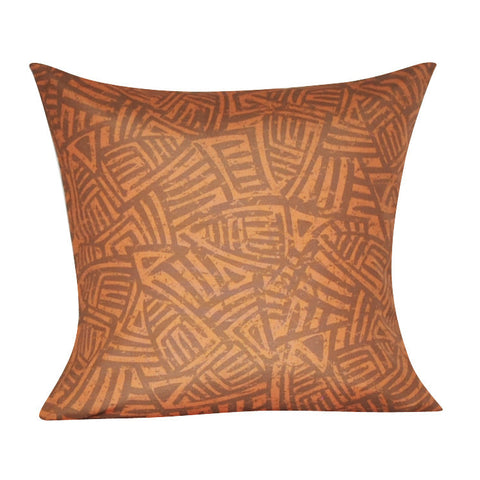 21" x 21" Orange Aztec Decorative Pillow P0131-2121P