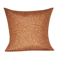 21" x 21" Orange Aztec Decorative Pillow P0131-2121P