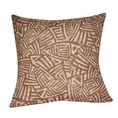 21" x 21" Brown Aztec Decorative Pillow P0132-2121P