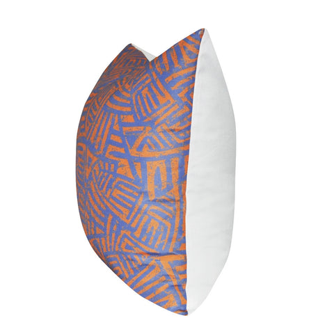 21" x 21" Blue Aztec Decorative Pillow P0133-2121P
