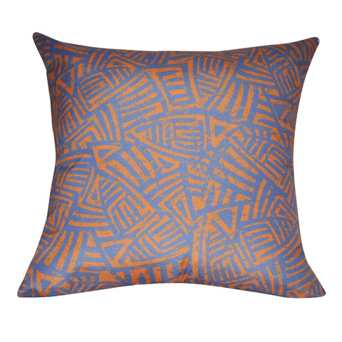 21" x 21" Blue Aztec Decorative Pillow P0133-2121P