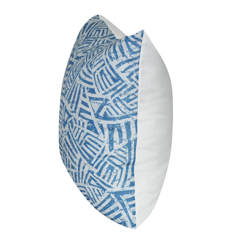 21" x 21" Blue Aztec Decorative Pillow P0136-2121P